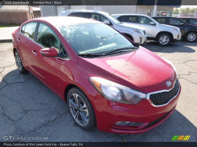 Crimson Red / Black 2015 Kia Forte EX