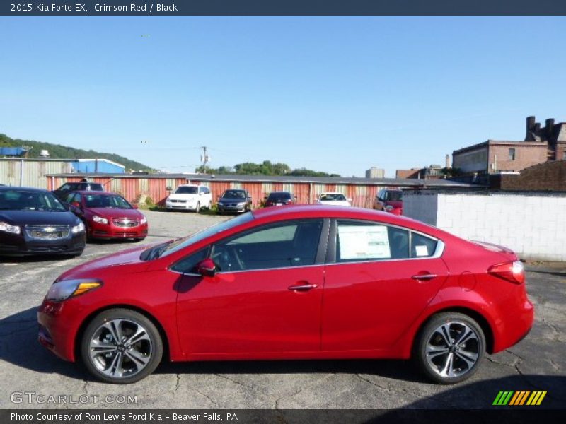 Crimson Red / Black 2015 Kia Forte EX