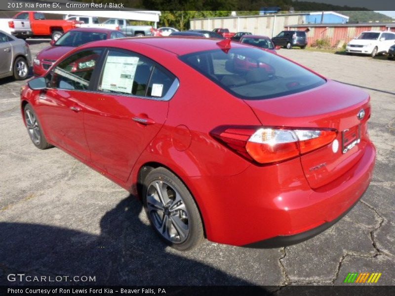 Crimson Red / Black 2015 Kia Forte EX