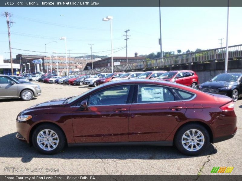 Bronze Fire Metallic / Earth Gray 2015 Ford Fusion S