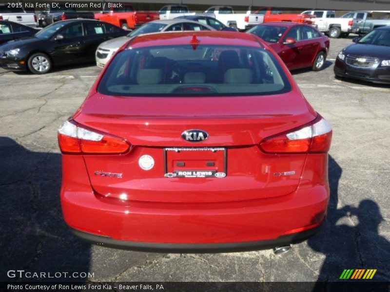 Crimson Red / Black 2015 Kia Forte EX