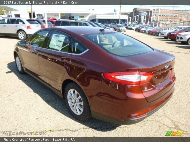 Bronze Fire Metallic / Earth Gray 2015 Ford Fusion S