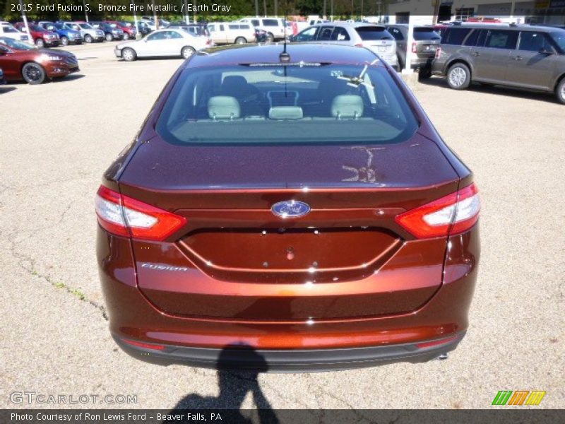 Bronze Fire Metallic / Earth Gray 2015 Ford Fusion S