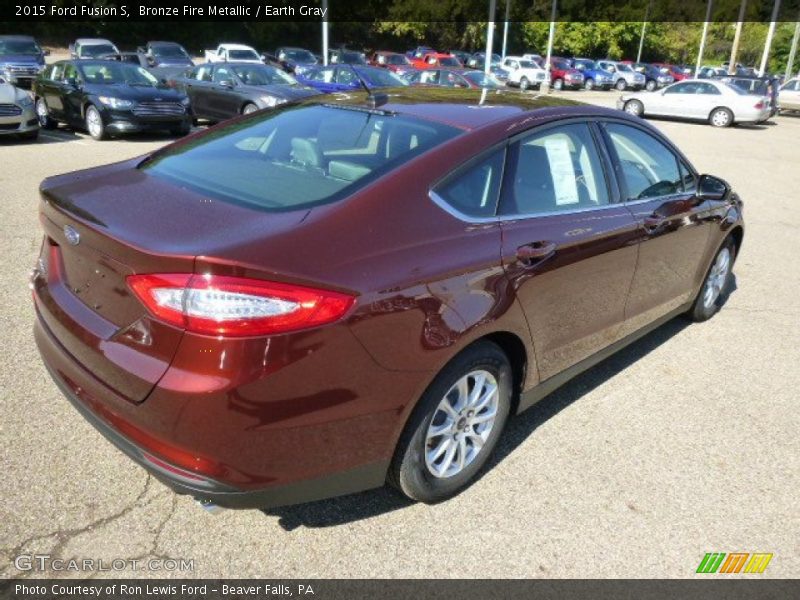 Bronze Fire Metallic / Earth Gray 2015 Ford Fusion S