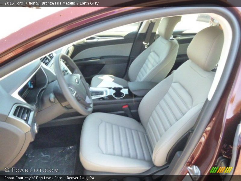 Bronze Fire Metallic / Earth Gray 2015 Ford Fusion S