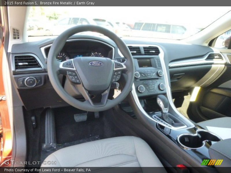 Bronze Fire Metallic / Earth Gray 2015 Ford Fusion S
