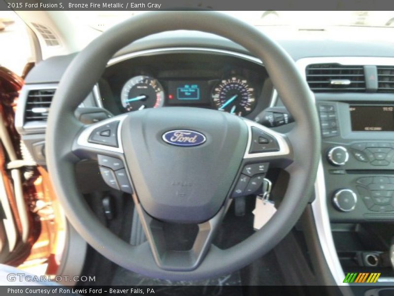 Bronze Fire Metallic / Earth Gray 2015 Ford Fusion S