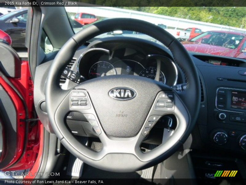 Crimson Red / Black 2015 Kia Forte EX