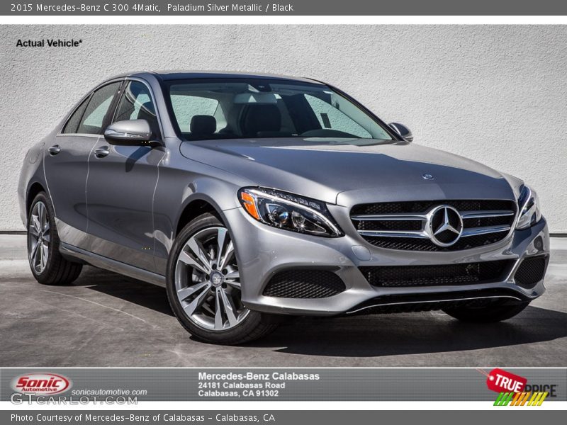 Paladium Silver Metallic / Black 2015 Mercedes-Benz C 300 4Matic