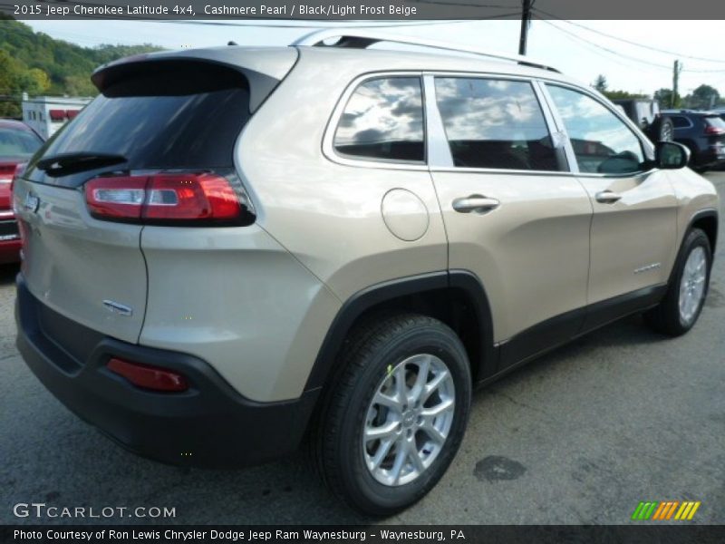 Cashmere Pearl / Black/Light Frost Beige 2015 Jeep Cherokee Latitude 4x4