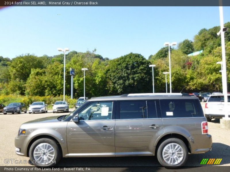 Mineral Gray / Charcoal Black 2014 Ford Flex SEL AWD