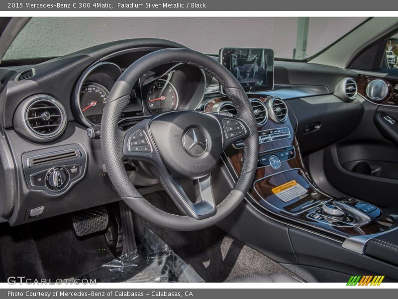 Paladium Silver Metallic / Black 2015 Mercedes-Benz C 300 4Matic