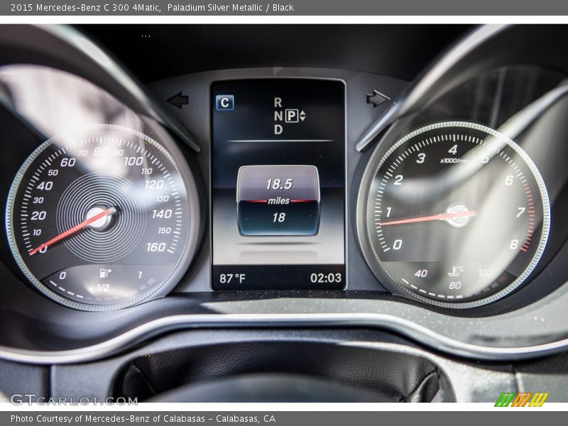 Paladium Silver Metallic / Black 2015 Mercedes-Benz C 300 4Matic