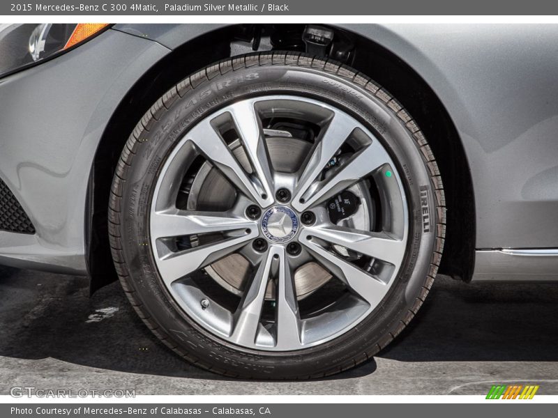 Paladium Silver Metallic / Black 2015 Mercedes-Benz C 300 4Matic