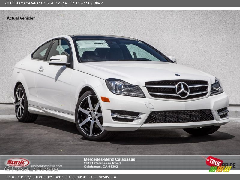 Polar White / Black 2015 Mercedes-Benz C 250 Coupe