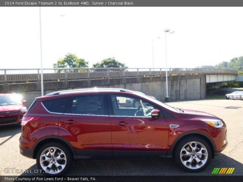 Sunset / Charcoal Black 2014 Ford Escape Titanium 2.0L EcoBoost 4WD