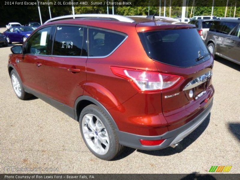 Sunset / Charcoal Black 2014 Ford Escape Titanium 2.0L EcoBoost 4WD