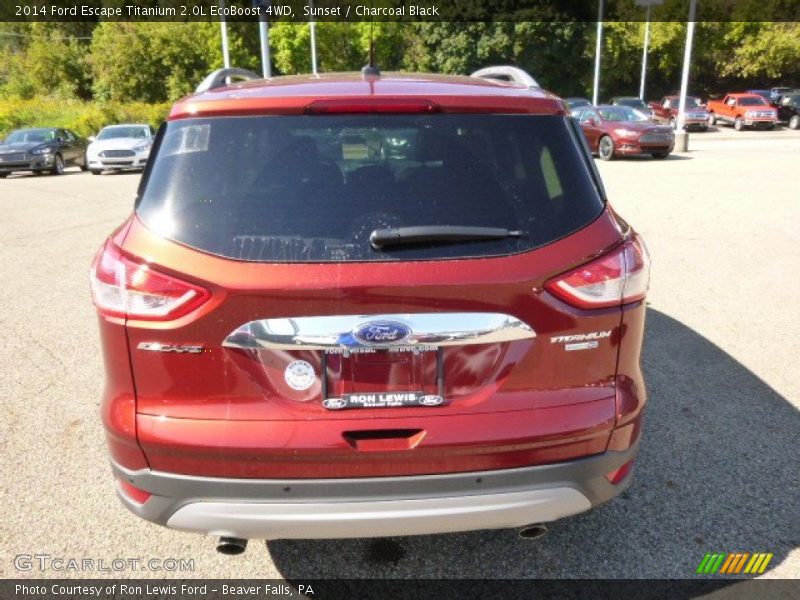 Sunset / Charcoal Black 2014 Ford Escape Titanium 2.0L EcoBoost 4WD