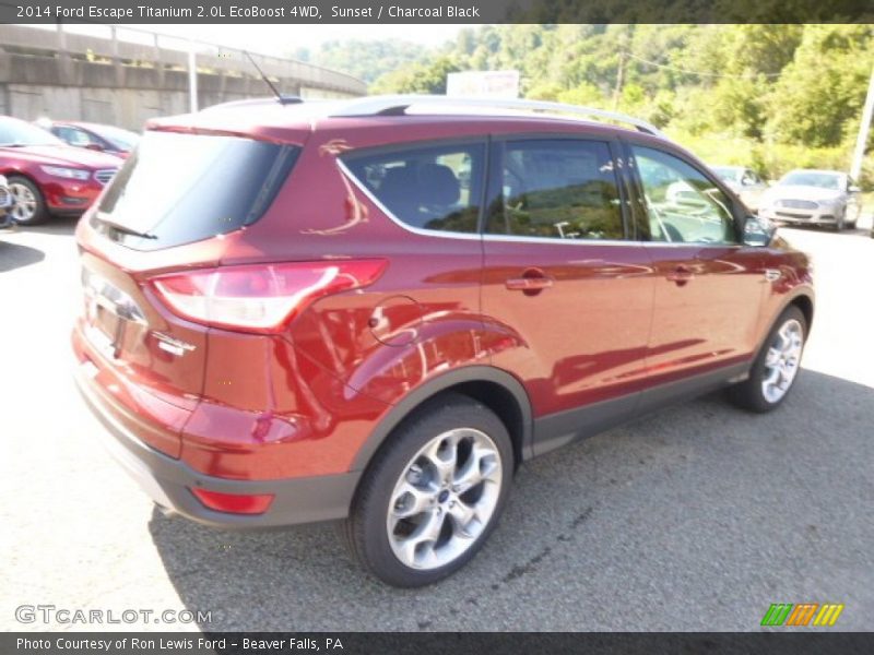 Sunset / Charcoal Black 2014 Ford Escape Titanium 2.0L EcoBoost 4WD