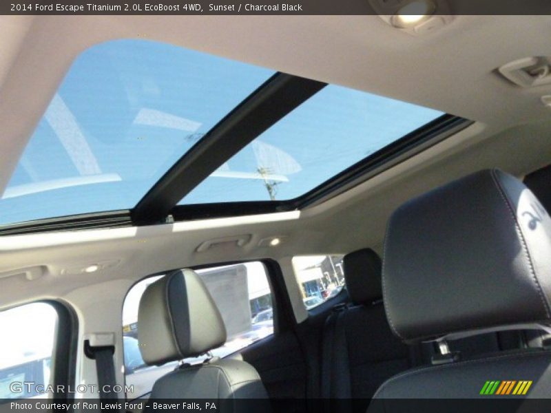 Sunset / Charcoal Black 2014 Ford Escape Titanium 2.0L EcoBoost 4WD