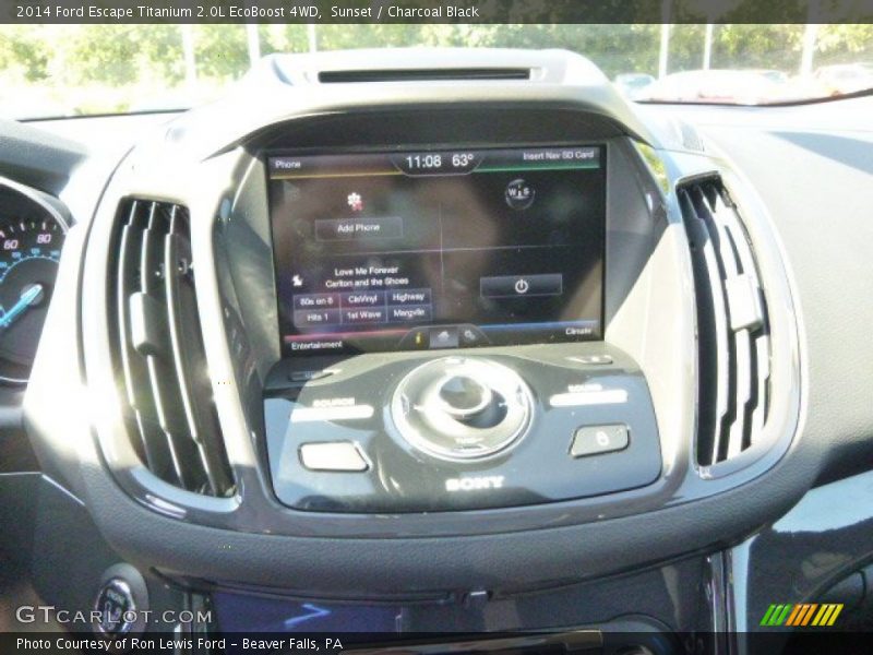 Sunset / Charcoal Black 2014 Ford Escape Titanium 2.0L EcoBoost 4WD