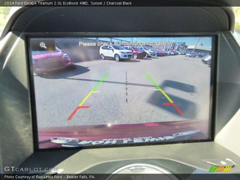Sunset / Charcoal Black 2014 Ford Escape Titanium 2.0L EcoBoost 4WD