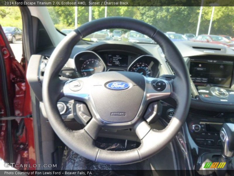 Sunset / Charcoal Black 2014 Ford Escape Titanium 2.0L EcoBoost 4WD