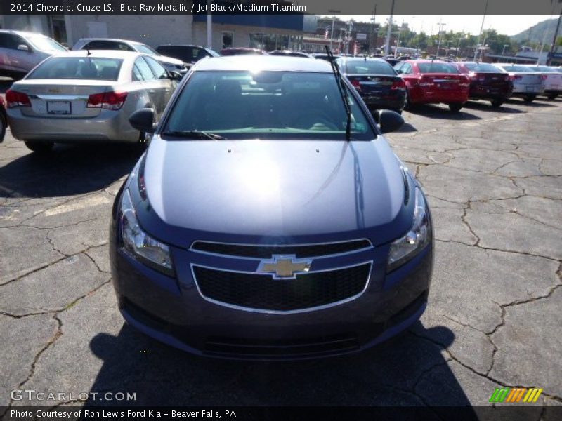 Blue Ray Metallic / Jet Black/Medium Titanium 2014 Chevrolet Cruze LS