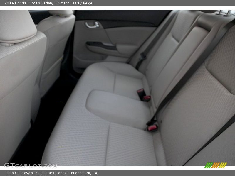 Crimson Pearl / Beige 2014 Honda Civic EX Sedan