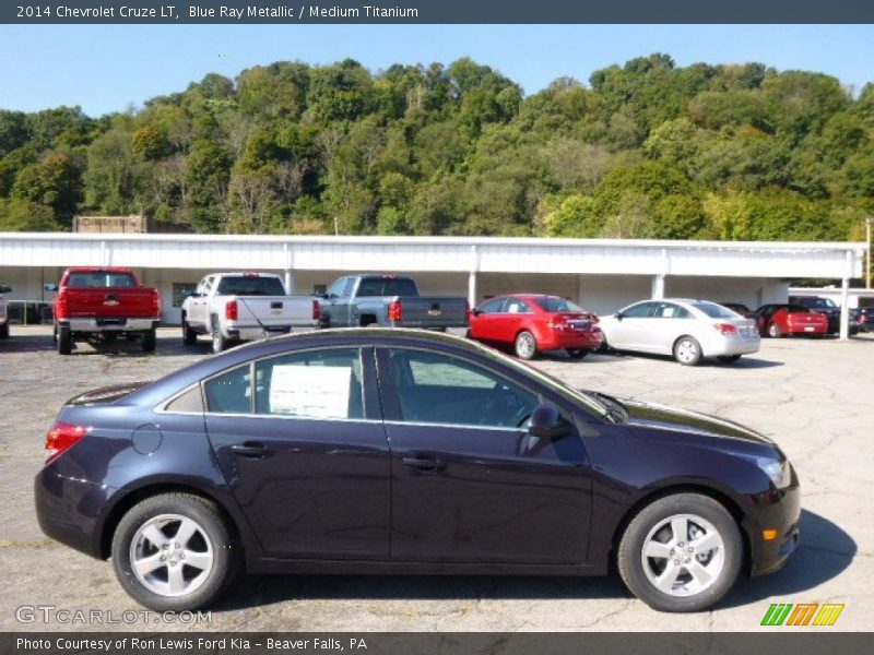 Blue Ray Metallic / Medium Titanium 2014 Chevrolet Cruze LT