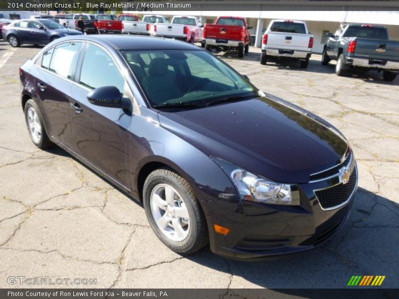 Blue Ray Metallic / Medium Titanium 2014 Chevrolet Cruze LT
