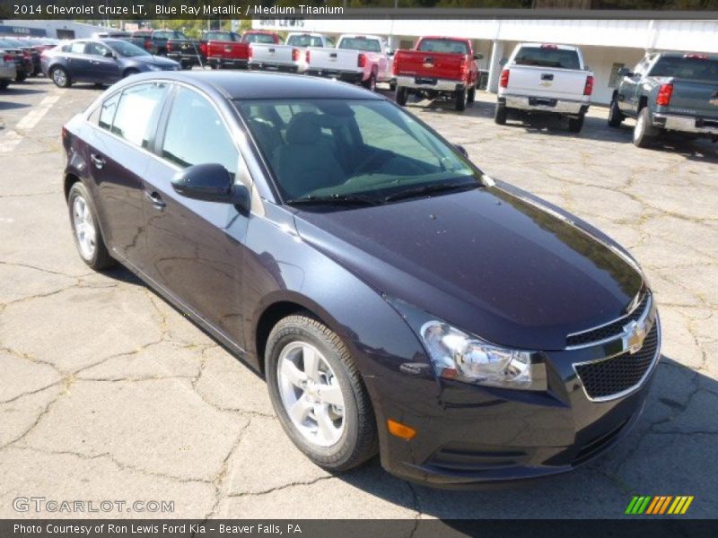 Blue Ray Metallic / Medium Titanium 2014 Chevrolet Cruze LT