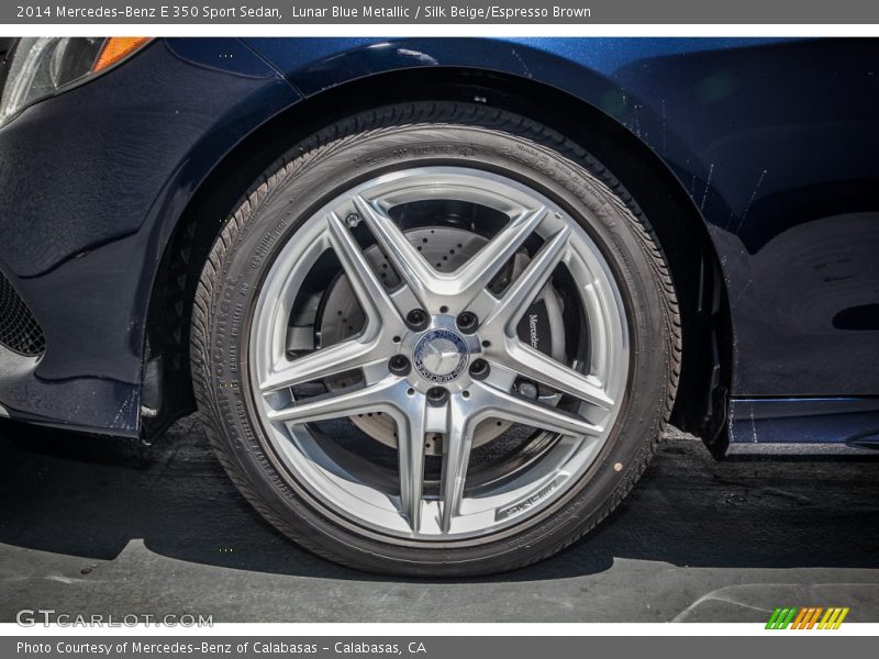 Lunar Blue Metallic / Silk Beige/Espresso Brown 2014 Mercedes-Benz E 350 Sport Sedan