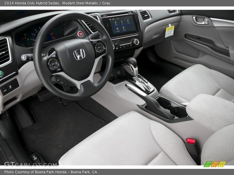 Gray Interior - 2014 Civic Hybrid Sedan 