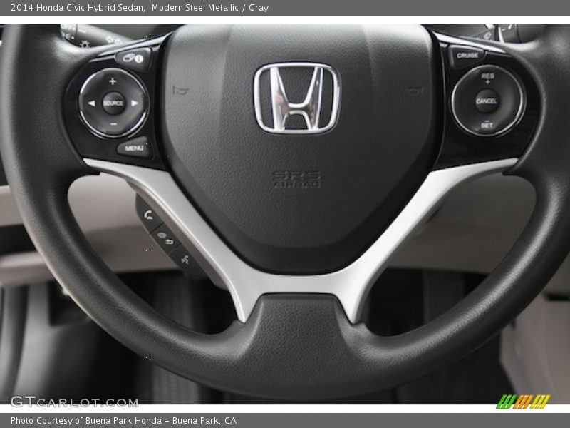Modern Steel Metallic / Gray 2014 Honda Civic Hybrid Sedan