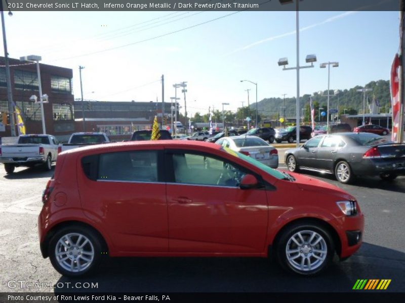 Inferno Orange Metallic / Dark Pewter/Dark Titanium 2012 Chevrolet Sonic LT Hatch