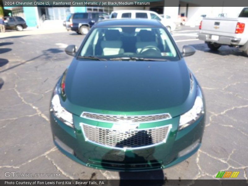 Rainforest Green Metallic / Jet Black/Medium Titanium 2014 Chevrolet Cruze LS