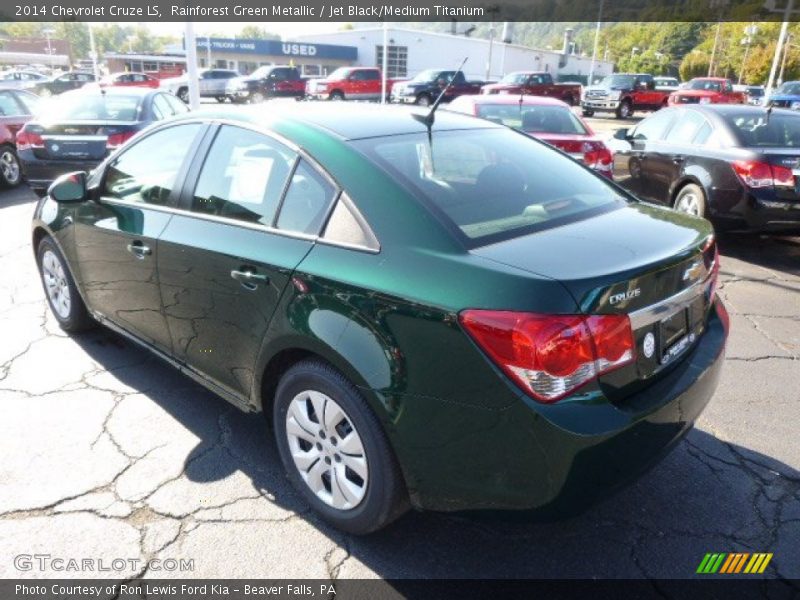 Rainforest Green Metallic / Jet Black/Medium Titanium 2014 Chevrolet Cruze LS