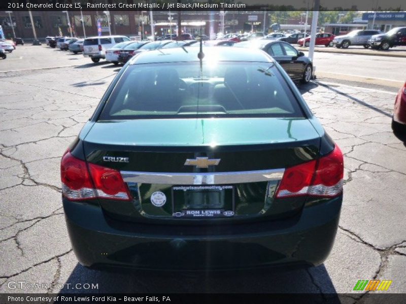 Rainforest Green Metallic / Jet Black/Medium Titanium 2014 Chevrolet Cruze LS