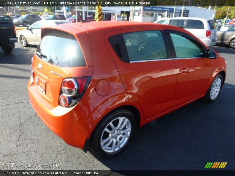 Inferno Orange Metallic / Dark Pewter/Dark Titanium 2012 Chevrolet Sonic LT Hatch
