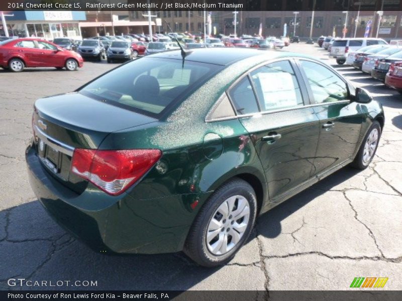Rainforest Green Metallic / Jet Black/Medium Titanium 2014 Chevrolet Cruze LS