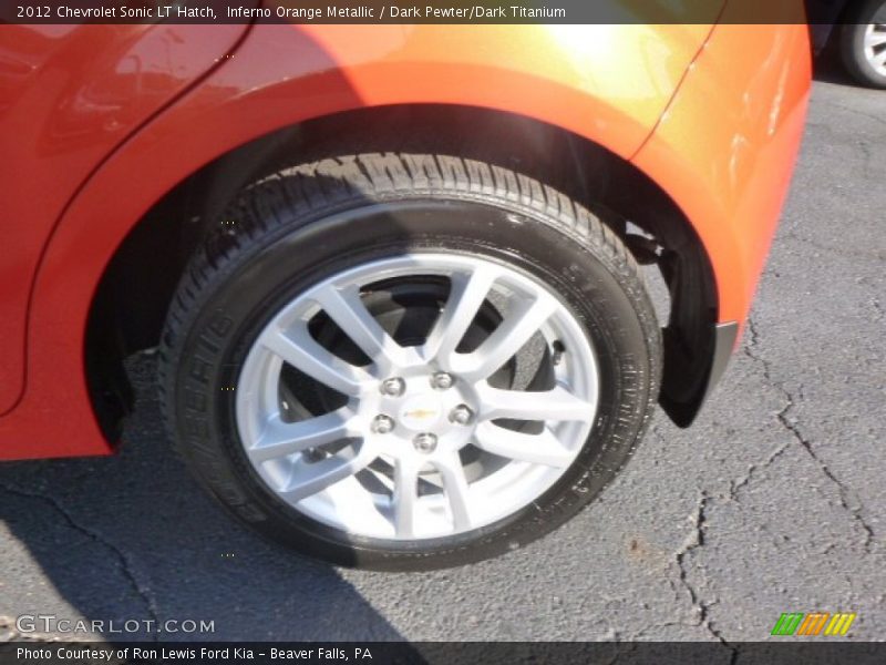 Inferno Orange Metallic / Dark Pewter/Dark Titanium 2012 Chevrolet Sonic LT Hatch
