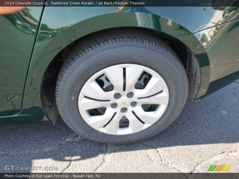 Rainforest Green Metallic / Jet Black/Medium Titanium 2014 Chevrolet Cruze LS