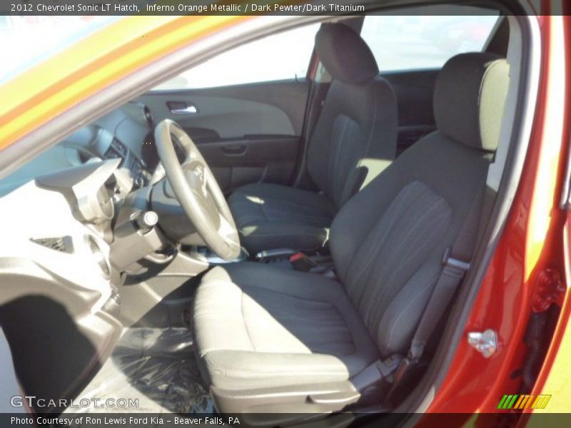 Inferno Orange Metallic / Dark Pewter/Dark Titanium 2012 Chevrolet Sonic LT Hatch