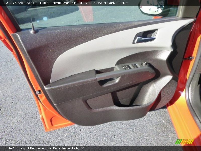 Inferno Orange Metallic / Dark Pewter/Dark Titanium 2012 Chevrolet Sonic LT Hatch