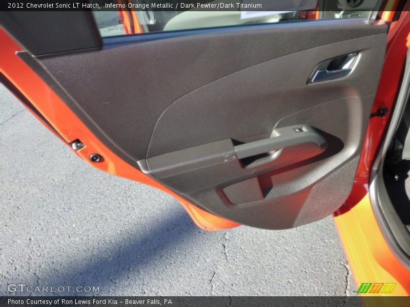 Inferno Orange Metallic / Dark Pewter/Dark Titanium 2012 Chevrolet Sonic LT Hatch