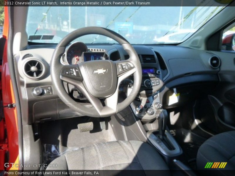 Inferno Orange Metallic / Dark Pewter/Dark Titanium 2012 Chevrolet Sonic LT Hatch