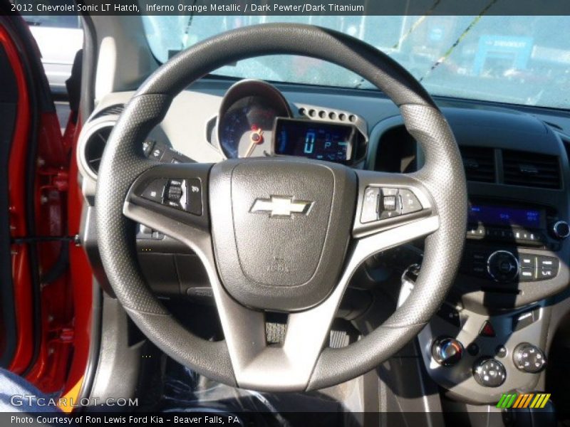 Inferno Orange Metallic / Dark Pewter/Dark Titanium 2012 Chevrolet Sonic LT Hatch