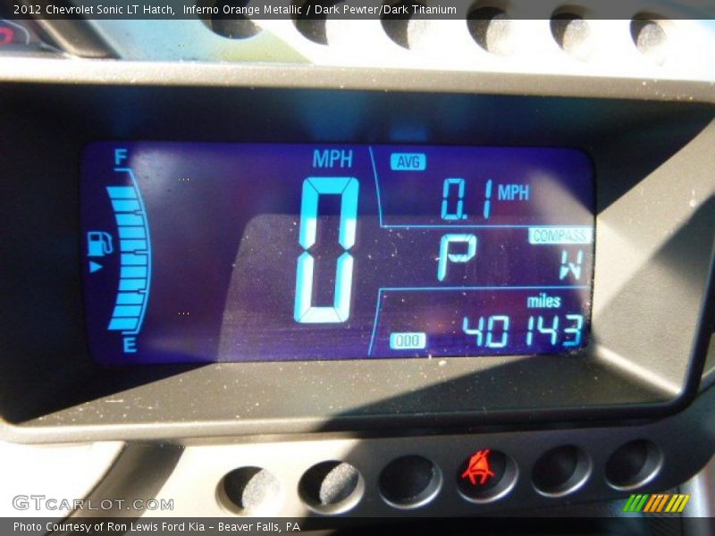 Inferno Orange Metallic / Dark Pewter/Dark Titanium 2012 Chevrolet Sonic LT Hatch