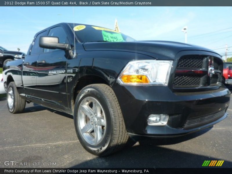 Black / Dark Slate Gray/Medium Graystone 2012 Dodge Ram 1500 ST Quad Cab 4x4